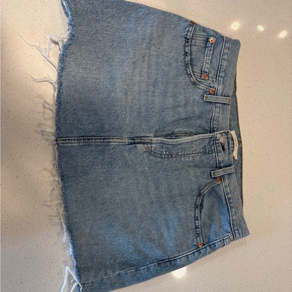 Levi's Light Blue Denim Mini Skirt